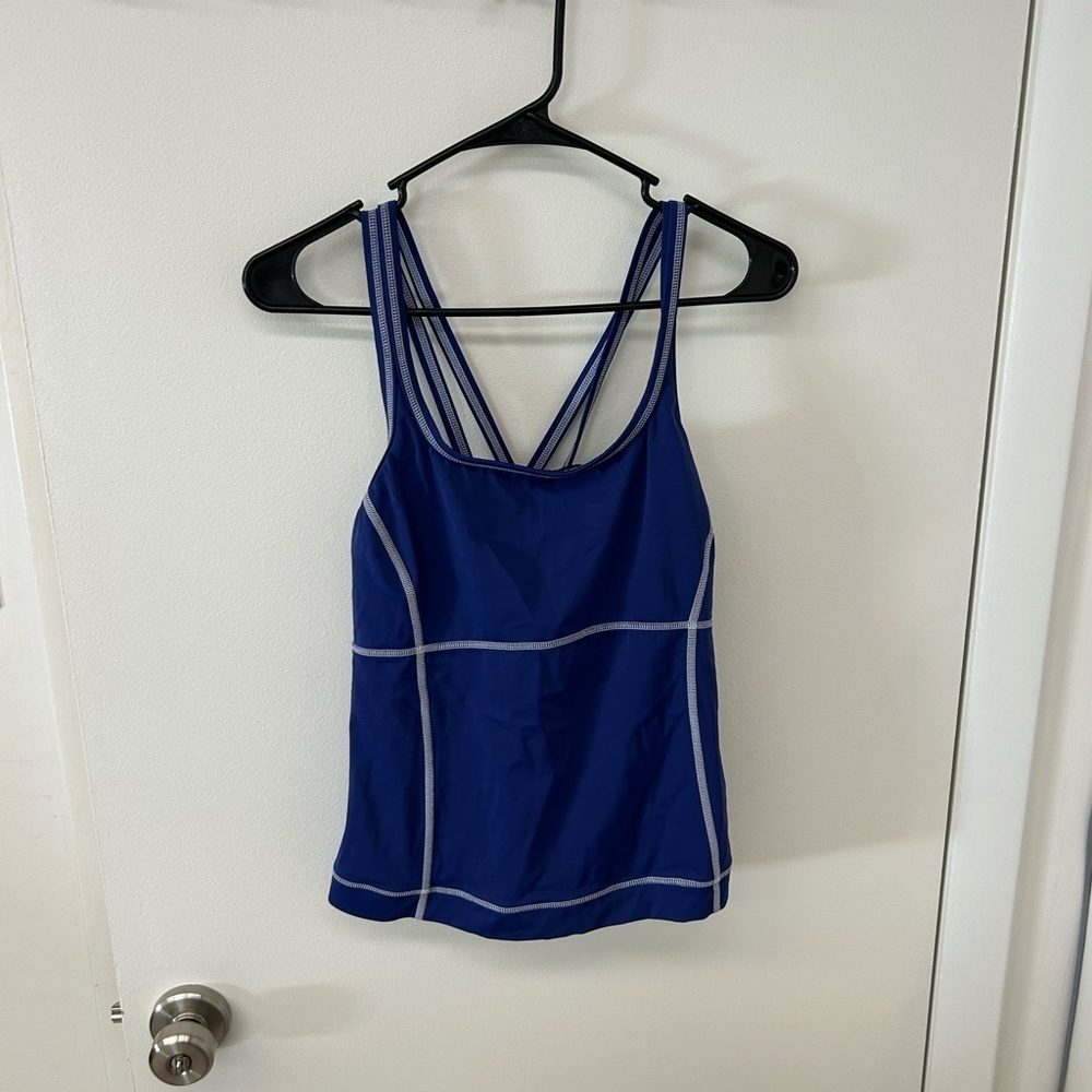 Lands' End Navy Strappy Tank Top